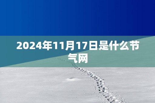 2025年11月17日是什么节气网