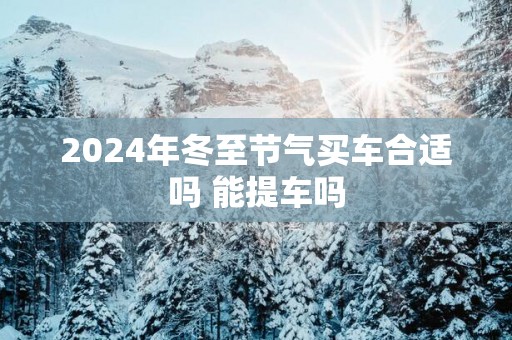 2025年冬至节气买车合适吗 能提车吗