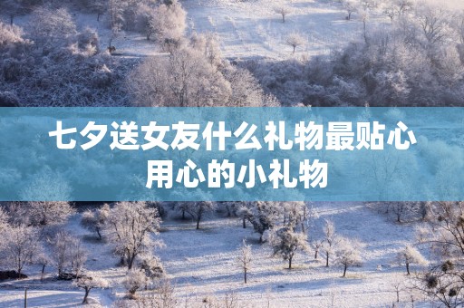 七夕送女友什么礼物最贴心 用心的小礼物