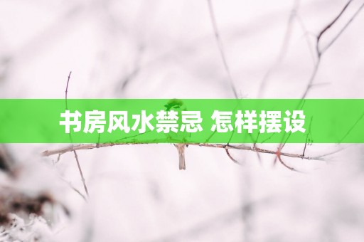 书房风水禁忌 怎样摆设