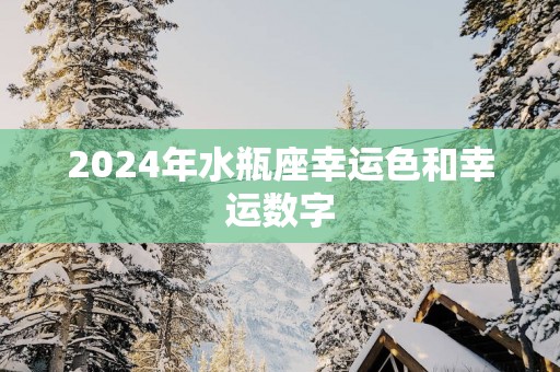 2025年水瓶座幸运色和幸运数字