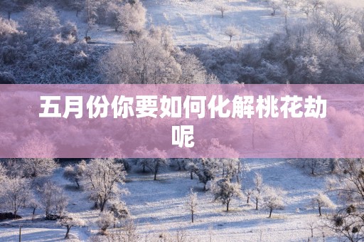 五月份你要如何化解桃花劫呢