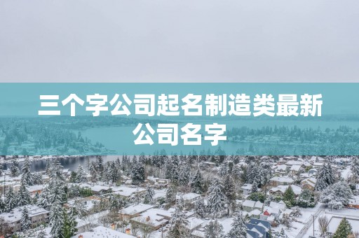 三个字公司起名制造类最新公司名字