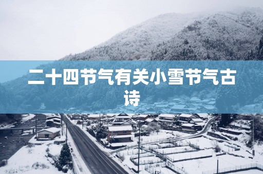 二十四节气有关小雪节气古诗