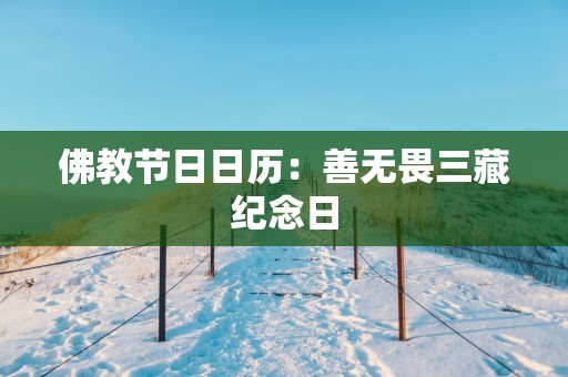 佛教节日日历：善无畏三藏纪念日