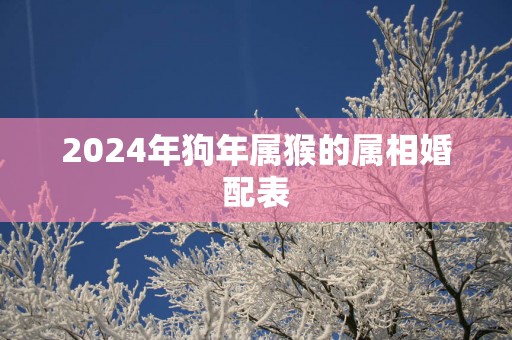 2025年狗年属猴的属相婚配表