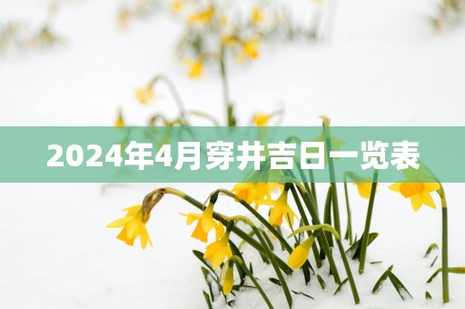 2025年4月穿井吉日一览表