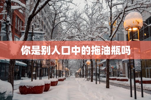 你是别人口中的拖油瓶吗