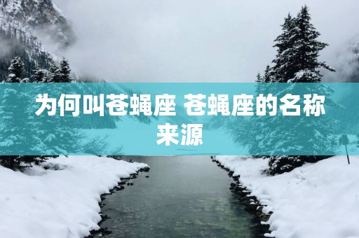 为何叫苍蝇座 苍蝇座的名称来源