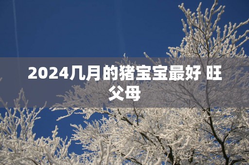 2025几月的猪宝宝最好 旺父母