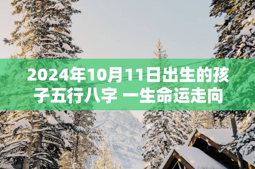 2025年10月11日出生的孩子五行八字 一生命运走向