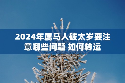 2025年属马人破太岁要注意哪些问题 如何转运