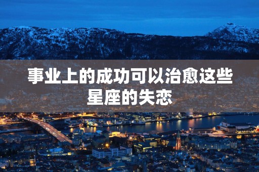 事业上的成功可以治愈这些星座的失恋