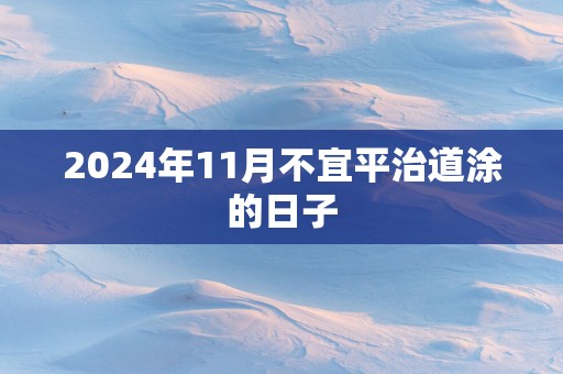 2025年11月不宜平治道涂的日子
