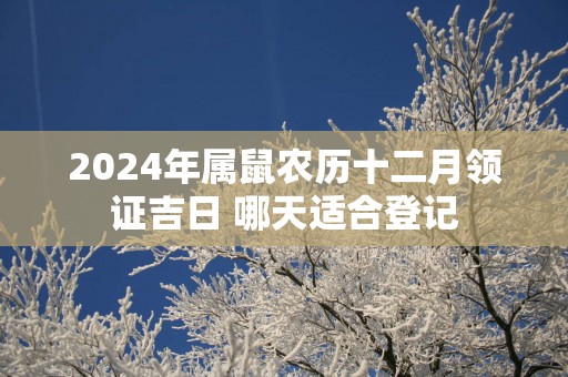2025年属鼠农历十二月领证吉日 哪天适合登记