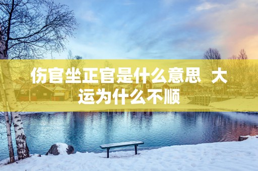 伤官坐正官是什么意思  大运为什么不顺