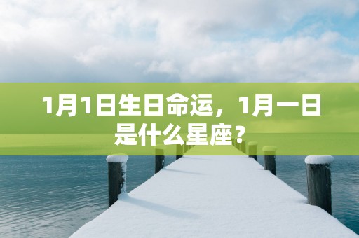 1月1日生日命运，1月一日是什么星座？