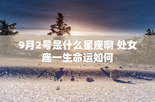 9月2号是什么星座啊 处女座一生命运如何