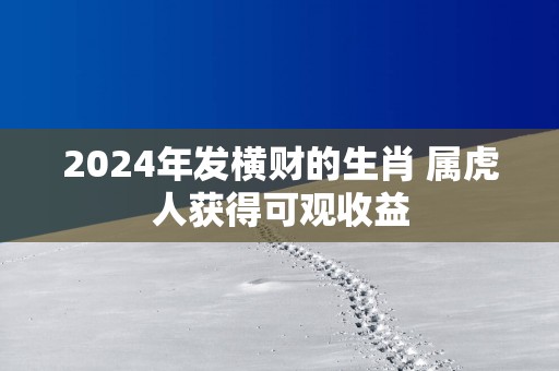 2025年发横财的生肖 属虎人获得可观收益