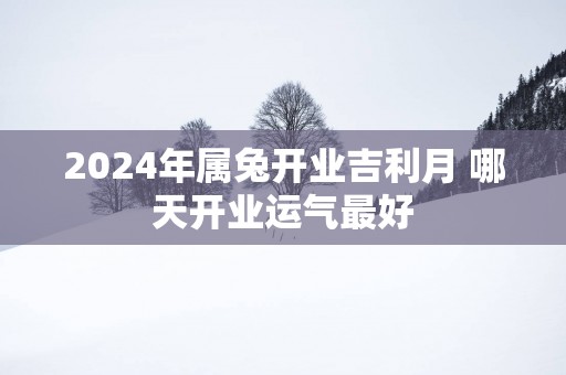 2025年属兔开业吉利月 哪天开业运气最好 2025年属兔开业吉利月 哪天开业运气最好