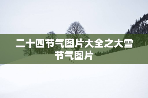 二十四节气图片大全之大雪节气图片