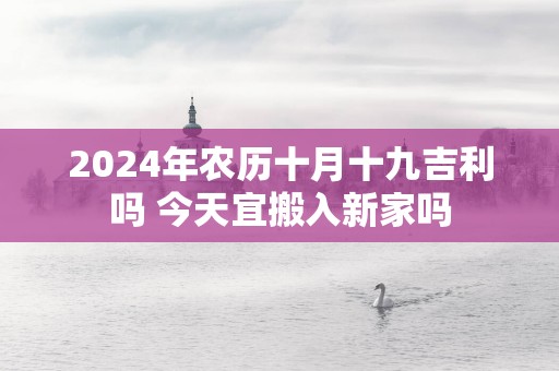 2025年农历十月十九吉利吗 今天宜搬入新家吗