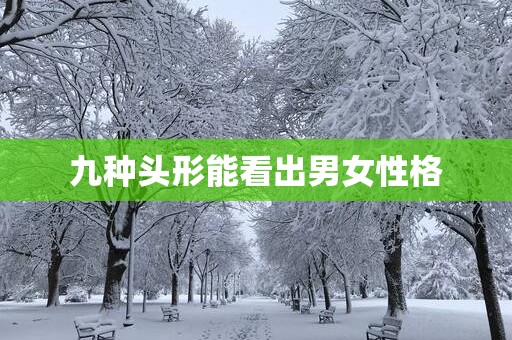 九种头形能看出男女性格