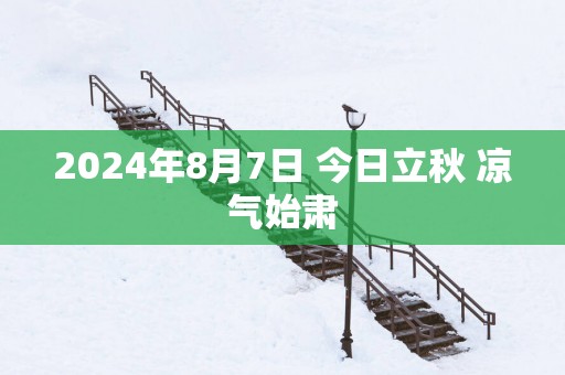 2025年8月7日 今日立秋 凉气始肃