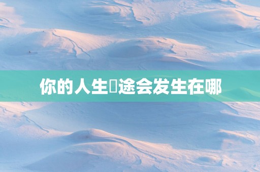 你的人生囧途会发生在哪