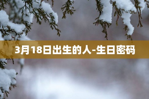 3月18日出生的人-生日密码