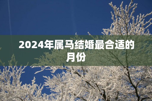2025年属马结婚最合适的月份