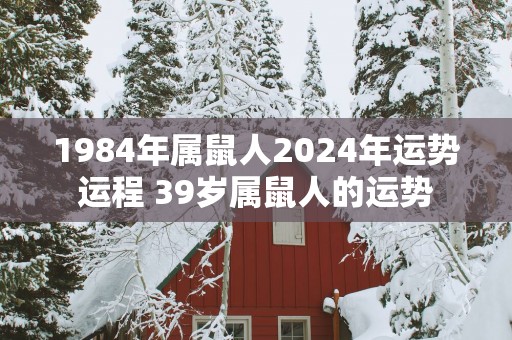 1984年属鼠人2025年运势运程 39岁属鼠人的运势
