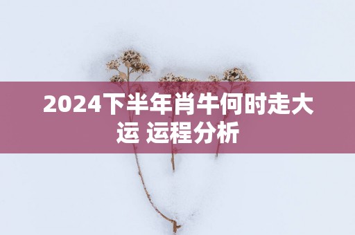 2025下半年肖牛何时走大运 运程分析