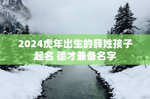 2025蛇年出生的薛姓孩子起名 德才兼备名字