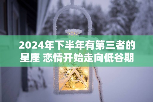 2025年下半年有第三者的星座 恋情开始走向低谷期