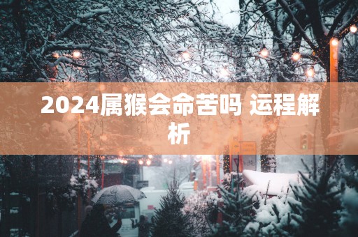 2025属猴会命苦吗 运程解析