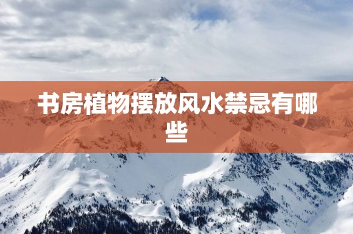 书房植物摆放风水禁忌有哪些