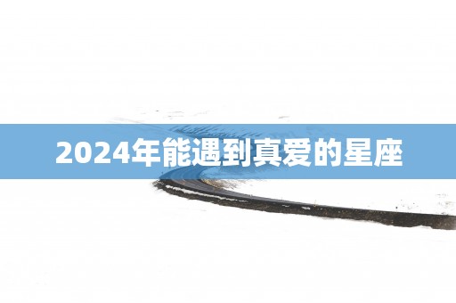2025年能遇到真爱的星座
