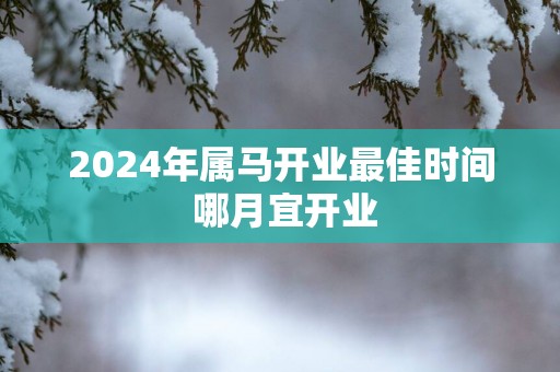 2025年属马开业最佳时间 哪月宜开业
