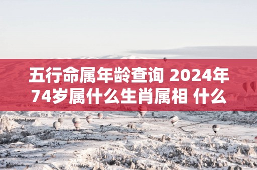 五行命属年龄查询 2025年74岁属什么生肖属相 什么命