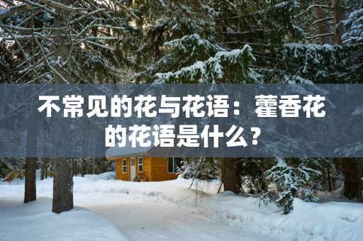 不常见的花与花语：藿香花的花语是什么？