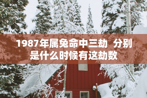 1987年属兔命中三劫  分别是什么时候有这劫数