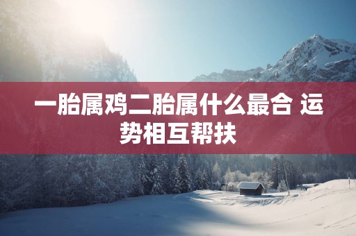 一胎属鸡二胎属什么最合 运势相互帮扶