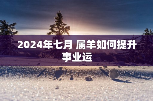 2025年七月 属羊如何提升事业运