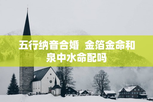 五行纳音合婚  金箔金命和泉中水命配吗