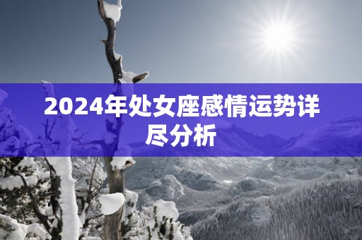 2024年处女座感情运势详尽分析