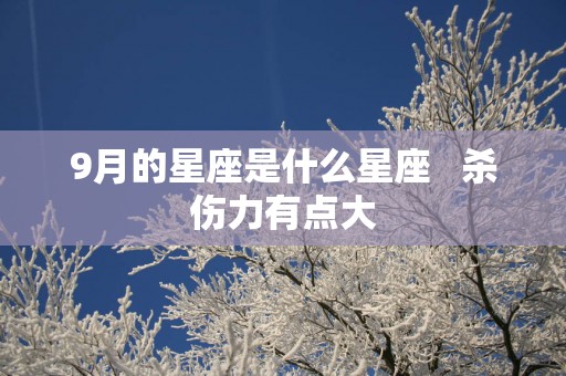 9月的星座是什么星座   杀伤力有点大