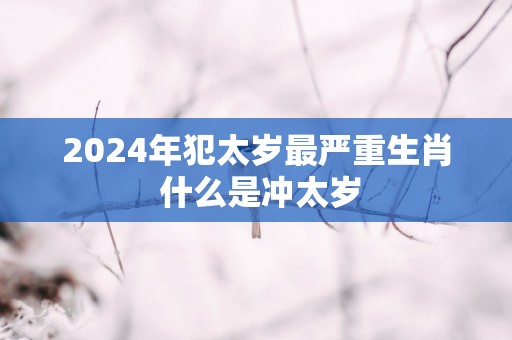 2025年犯太岁最严重生肖 什么是冲太岁