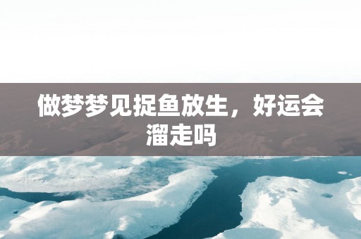 做梦梦见捉鱼放生，好运会溜走吗