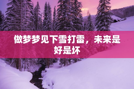 做梦梦见下雪打雷，未来是好是坏